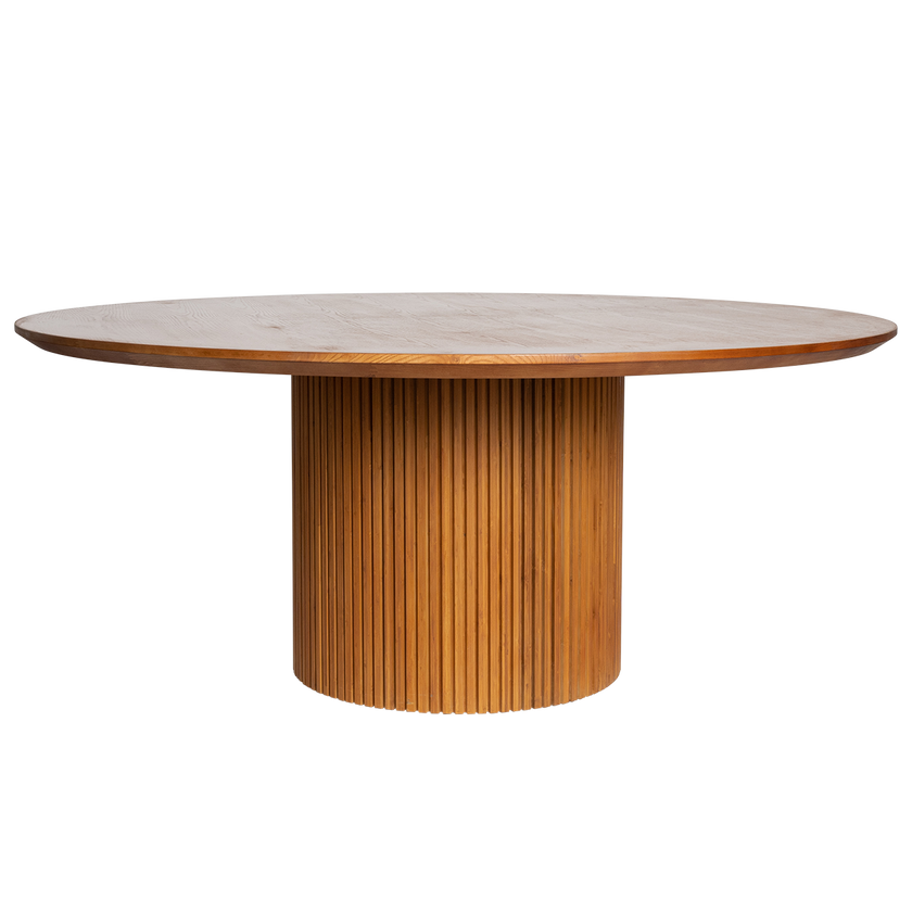 Bamboo Round Dining Table – With Bamboo Base