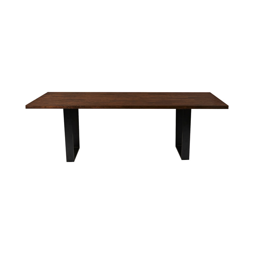 Banquet Rectangular Dining Table – Wide Edge With Black Legs