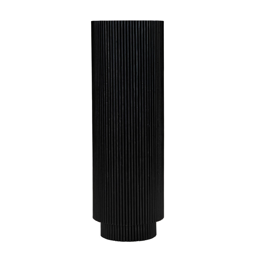 Black Ribbed Plinth - 120cm