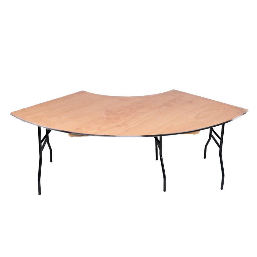 Curved dining table