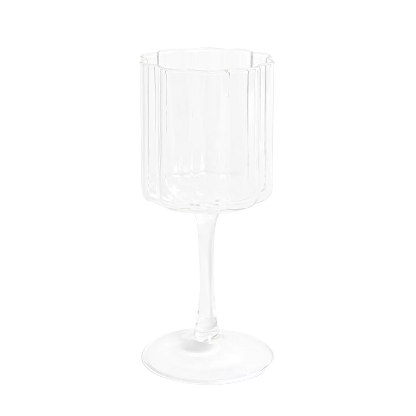 Wave Wine Glass - Clear