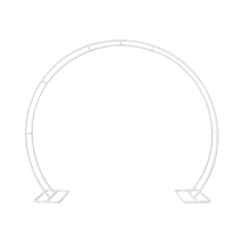 Round Arch Arbour - White