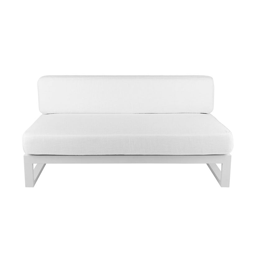 Cube Modular MID Sofa Lounge – White With White Cushion