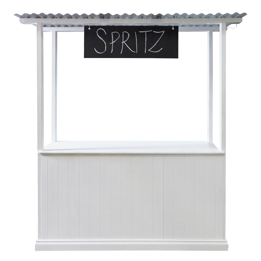 Timber Panel Lemonade Stand – White