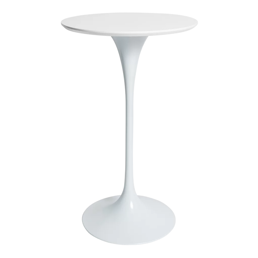 Tulip Round High Bar Table – White