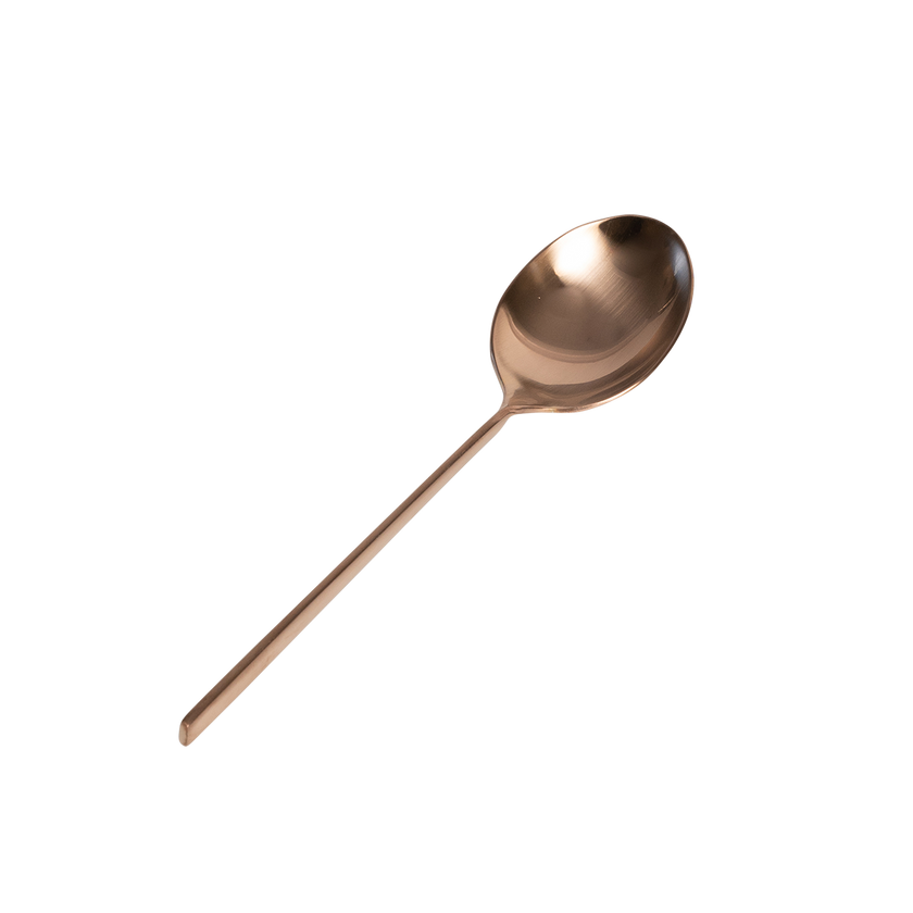Twist Dessert Spoon - Matte Rose Gold