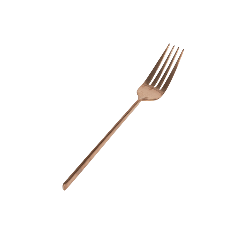 Twist Entrée Fork - Matte Rose Gold