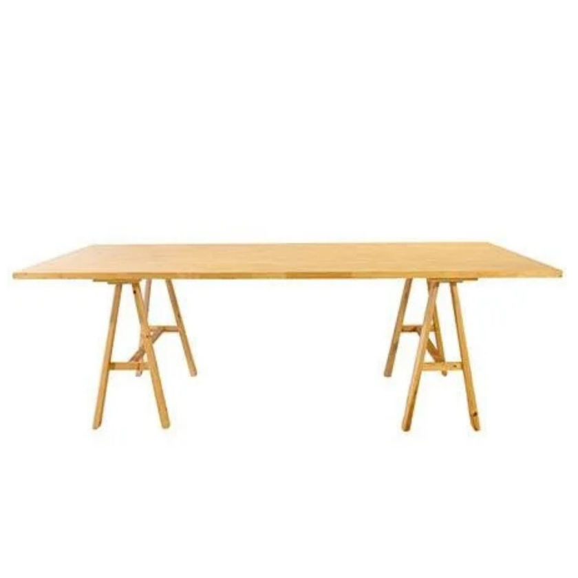 Banquet Rectangular Table – Timber Rustic (Seats 10-12)