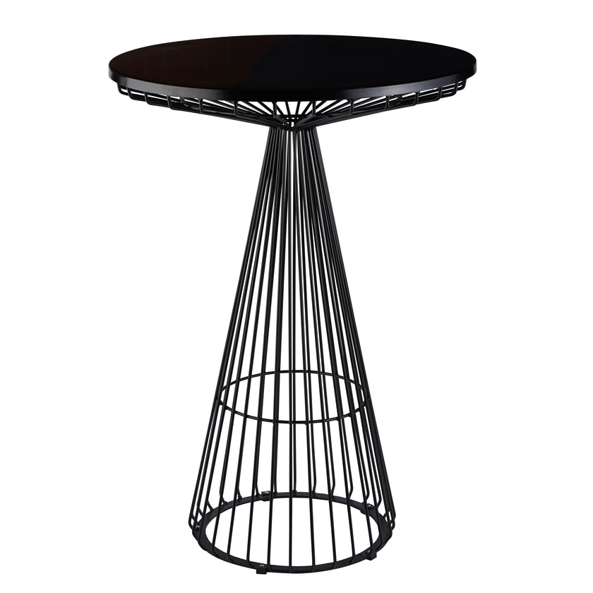 Wire Worx Round High Bar Table – Black